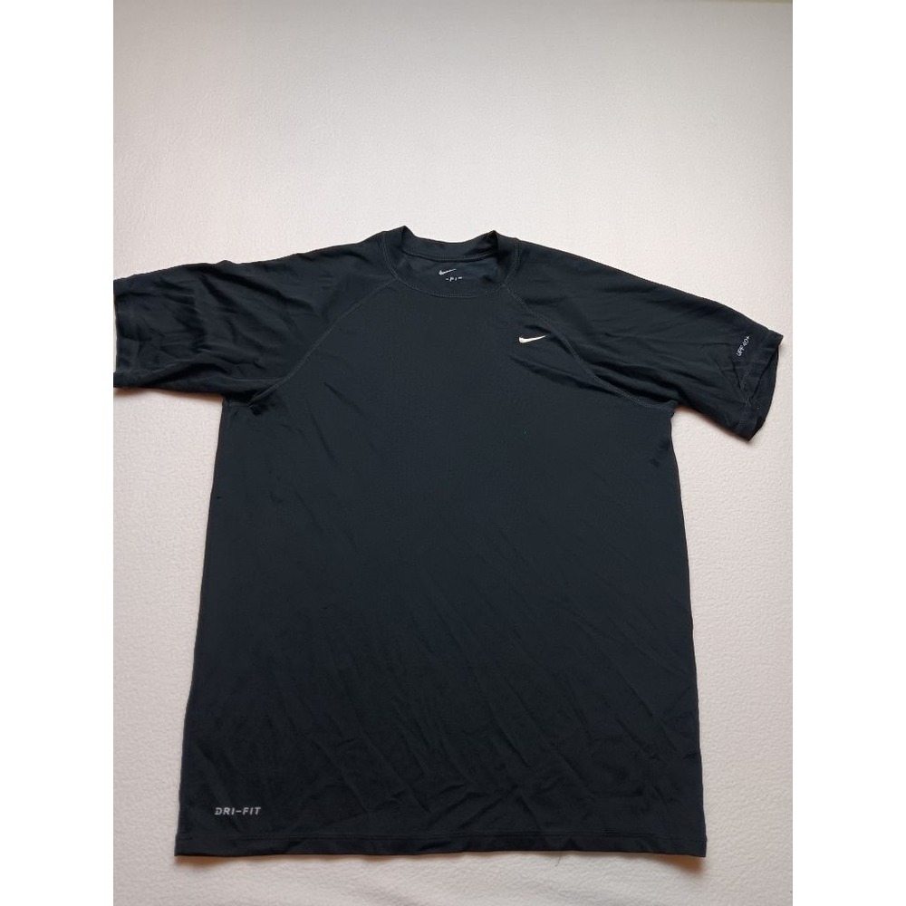 Nike Dri-Fit Mens Medium Black Short Sleeve Athletic T-Shirt UPF 40+ Crew Neck